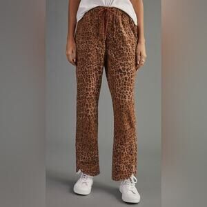 Anthropologie Pilcro The Cottage Corduroy Leopard Print Jogger Pants